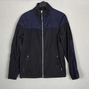 Club Monaco Men's Black and Navy Jacket - Size S